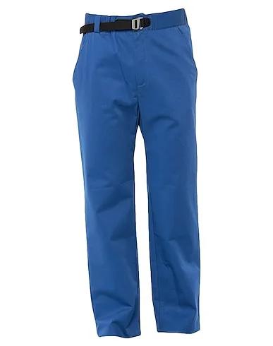 Blue Cotton twill Casual pants
