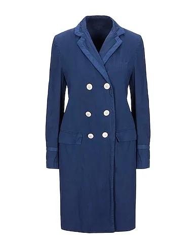 Blue Cotton twill Double breasted pea coat