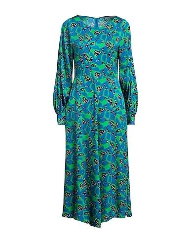 Blue Cotton twill Midi dress