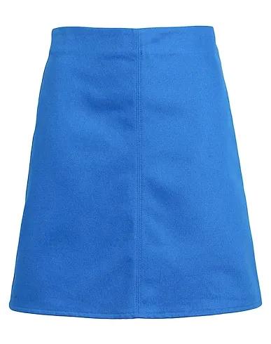 Blue Cotton twill Mini skirt