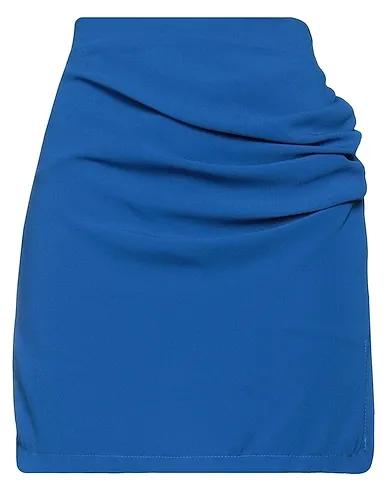 Blue Crêpe Mini skirt