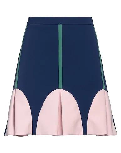 Blue Crêpe Mini skirt