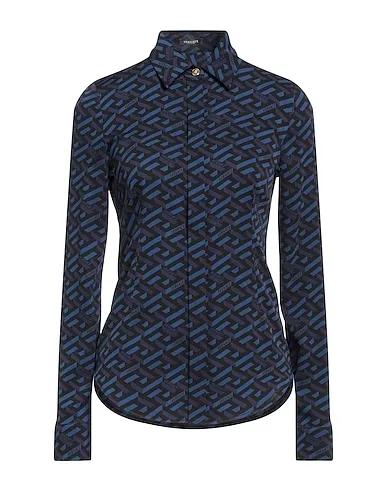 Blue Crêpe Patterned shirts & blouses