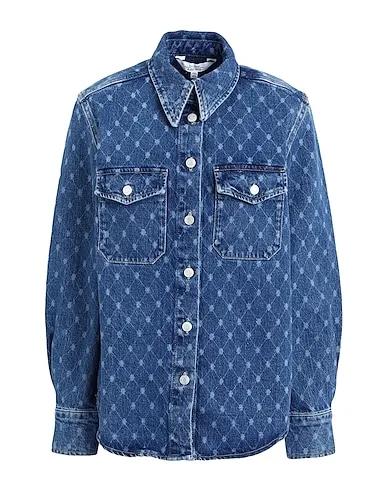 Blue Denim Patterned shirts & blouses