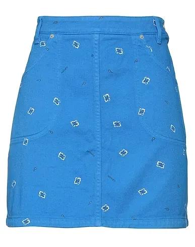 Blue Gabardine Mini skirt
