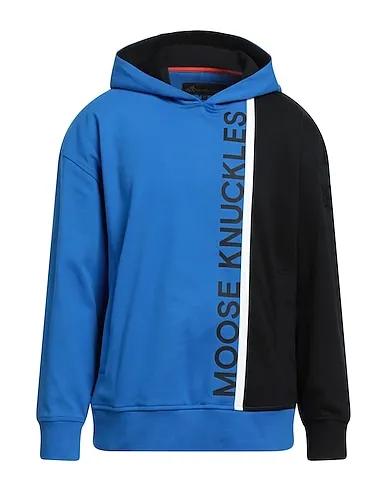 Blue Jacquard Hooded sweatshirt