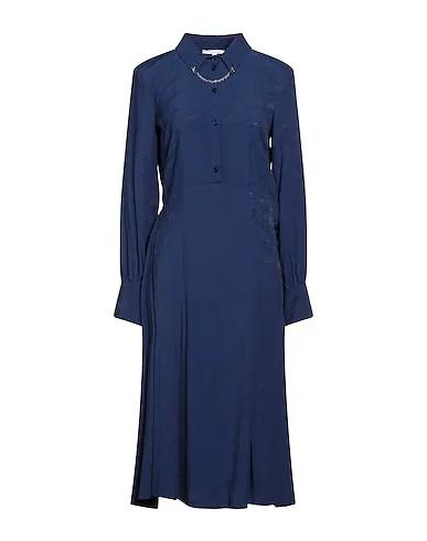Blue Jacquard Midi dress
