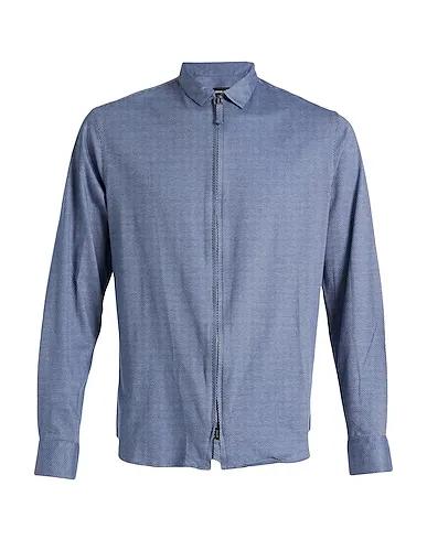Blue Jacquard Patterned shirt