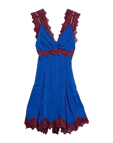 Blue Jacquard Short dress