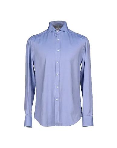 Blue Jacquard Solid color shirt