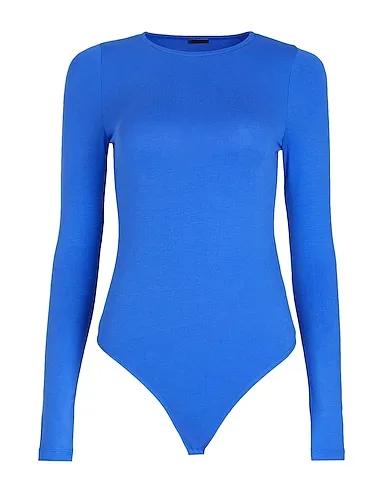 Blue Jersey Bodysuit VISCOSE CREWNECK THONG BODYSUIT
