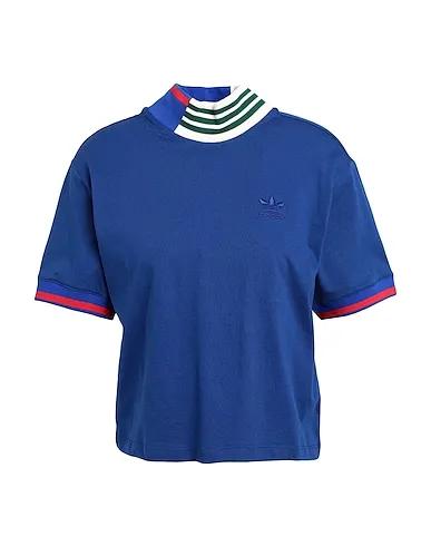 Blue Jersey T-shirt ORIGINALS RIB COLLAR CROP TEE