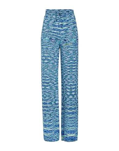 Blue Knitted Casual pants KNIT PULL-ON MELANGE PANTS
