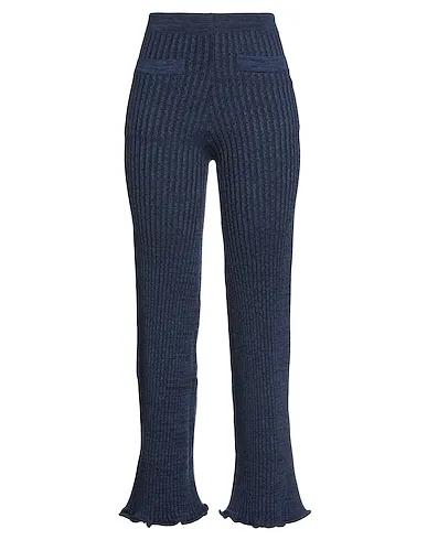 Blue Knitted Casual pants