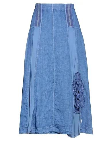 Blue Knitted Midi skirt