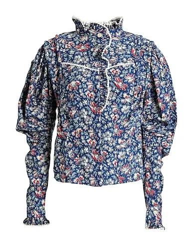 Blue Lace Floral shirts & blouses