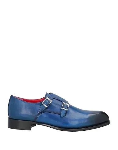 Blue Leather Loafers