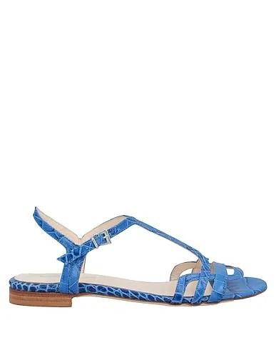 Blue Leather Sandals