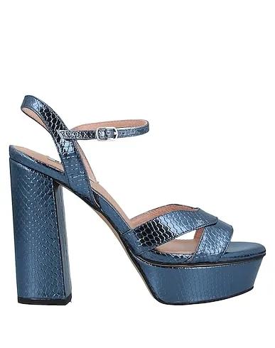 Blue Leather Sandals
