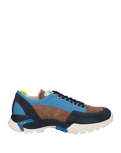 Blue Leather Sneakers