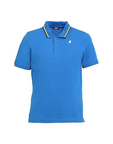 Blue Piqué Polo shirt JUD                           

