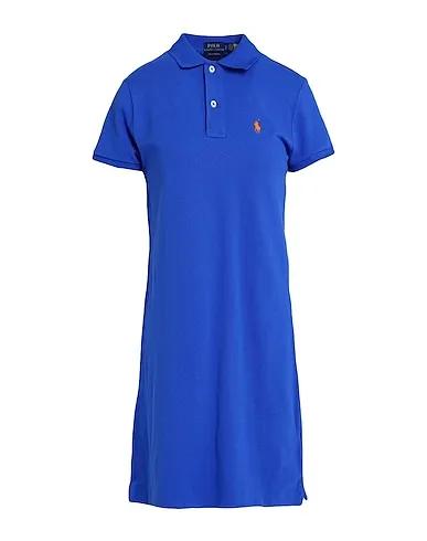 Blue Piqué Short dress COTTON MESH POLO DRESS
