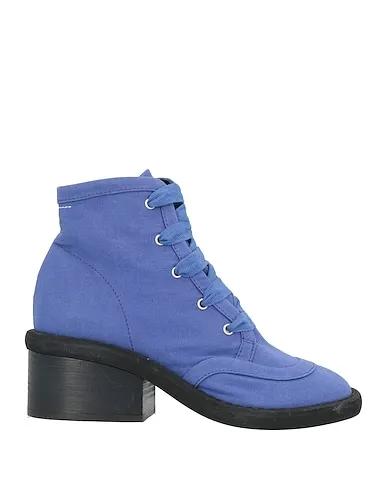 Blue Plain weave Ankle boot