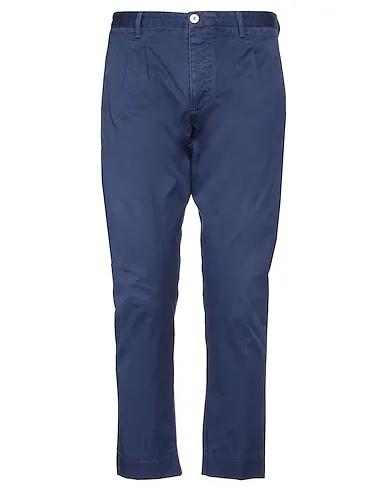 Blue Plain weave Casual pants