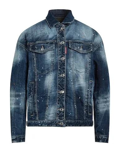 Blue Plain weave Denim jacket