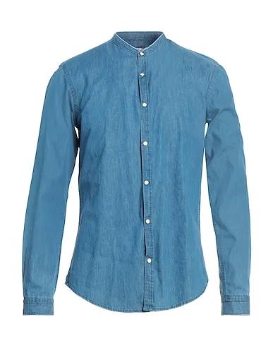 Blue Plain weave Denim shirt