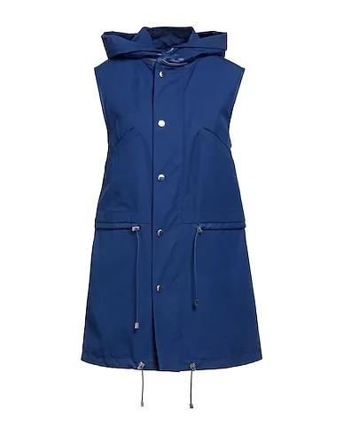 Blue Plain weave Full-length jacket