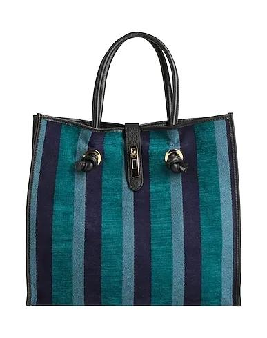 Blue Plain weave Handbag