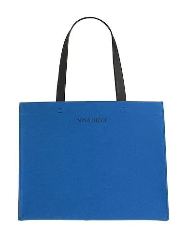 Blue Plain weave Handbag