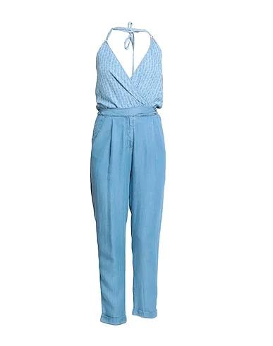 Blue Plain weave Jumpsuit/one piece