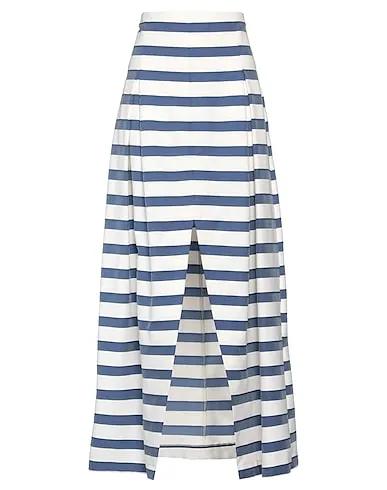 Blue Plain weave Maxi Skirts