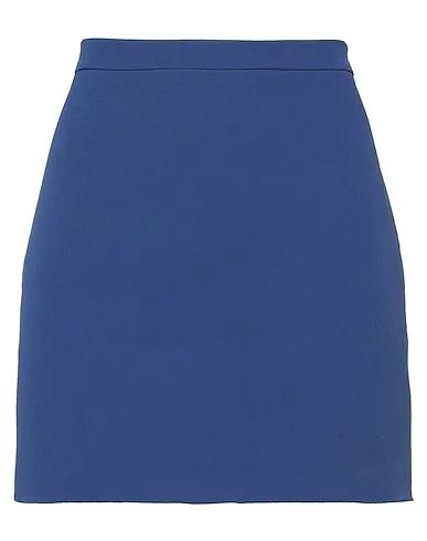 Blue Plain weave Mini skirt