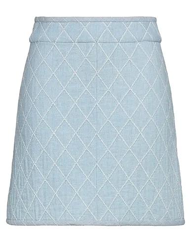 Blue Plain weave Mini skirt