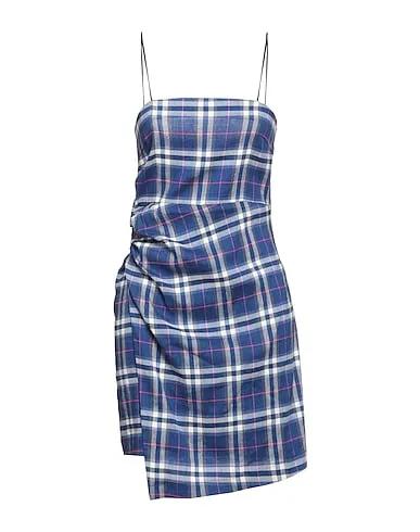 Blue Plain weave Short dress