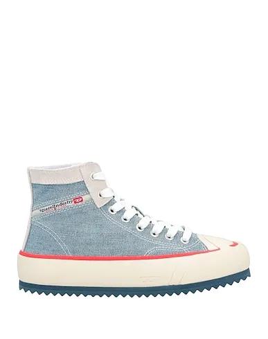 Blue Plain weave Sneakers