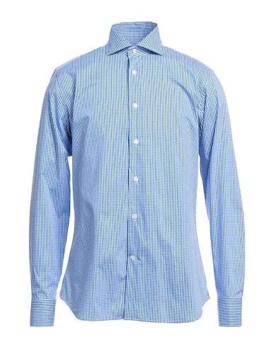 Blue Poplin Checked shirt