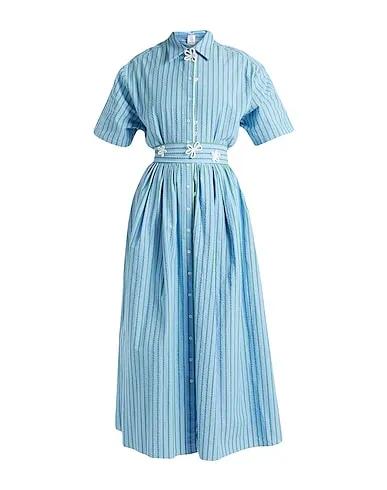 Blue Poplin Long dress