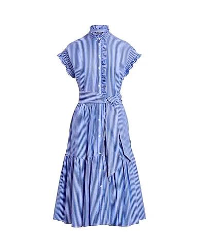 Blue Poplin Midi dress