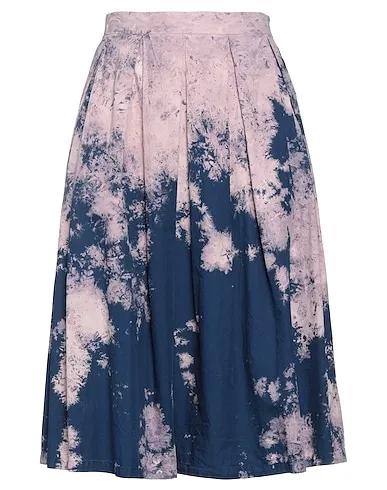 Blue Poplin Midi skirt