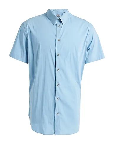 Blue Poplin Solid color shirt