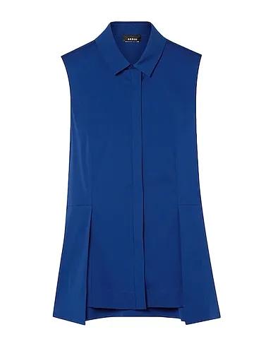 Blue Poplin Solid color shirts & blouses