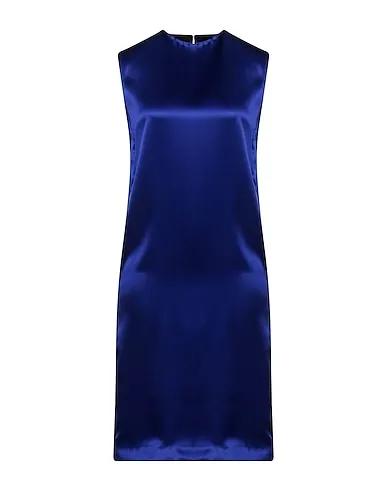 Blue Satin Midi dress