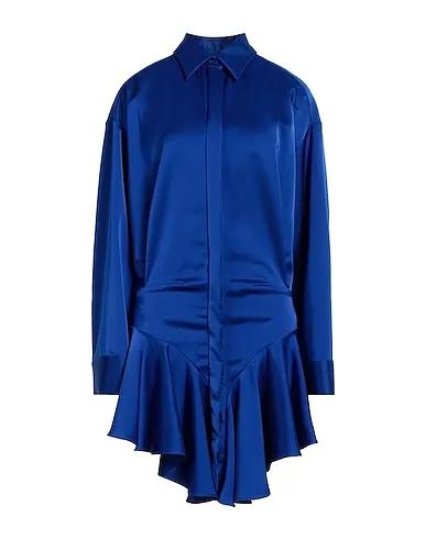 Blue Satin Short dress