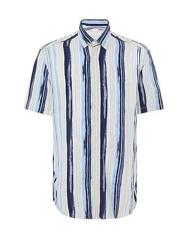 Blue Striped shirt PRINTED VISCOSE S/SLEEVE SHIRT
