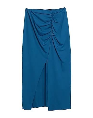 Blue Synthetic fabric Midi skirt