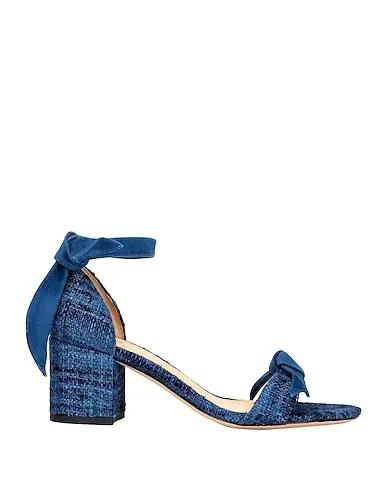 Blue Tweed Sandals